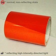 JVCC Engineering Grade Reflective Tape (REF-7): 6 in. x 30 ft. (Red)