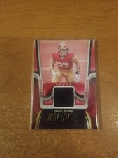 2021 PANINI PLAYBOOK FOOTBALL BLITZ PATCH #BTZ-NBO NICK BOSA 49ERS NM/M
