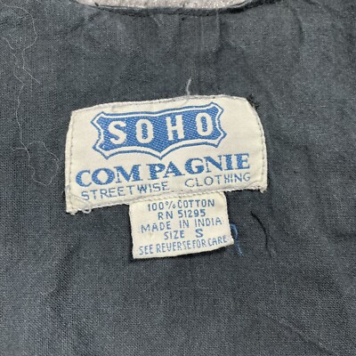 VINTAGE Soho Compagnie Elephant Open Vest Womens Small Applique