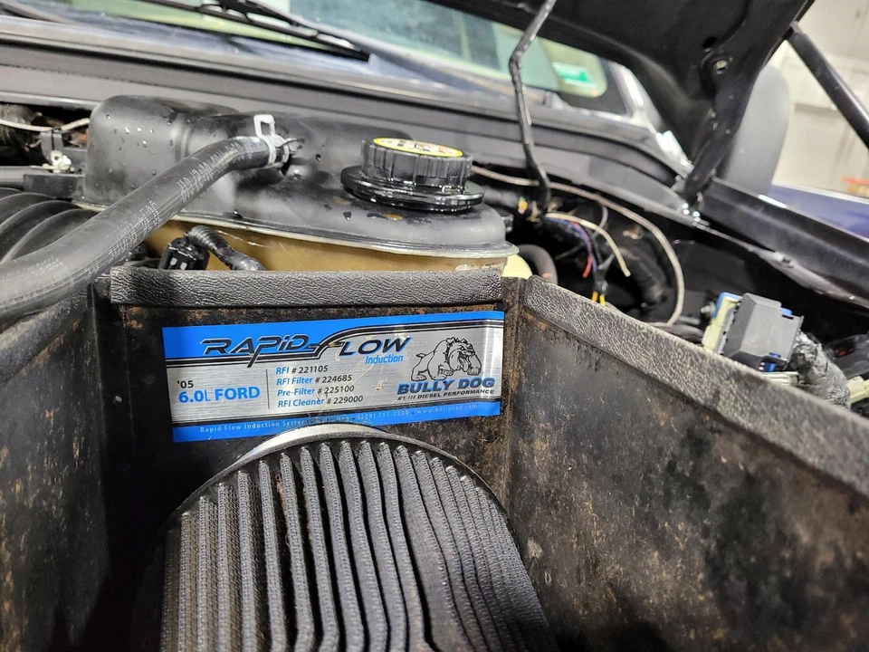 2005-2007 FORD F250 F350 BULLY DOG AIR CLEANER PN 221105; W/ MASS AIRFLOW SENSOR Foto 2 de 4