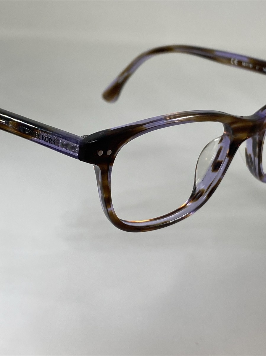 MICHAEL KORS MK285 502 Purple Brown Crystal Tortoise Eyeglasses Frame 52-19-140 MICHAEL KORS MK285 502 Purple/Brown Crystal Eyeglasses Frame  main image 3