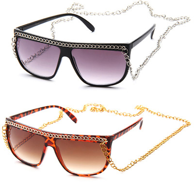 Black Snooki Sunglasses Long Chain Women GaGa Glasses Jersey  display picture 1