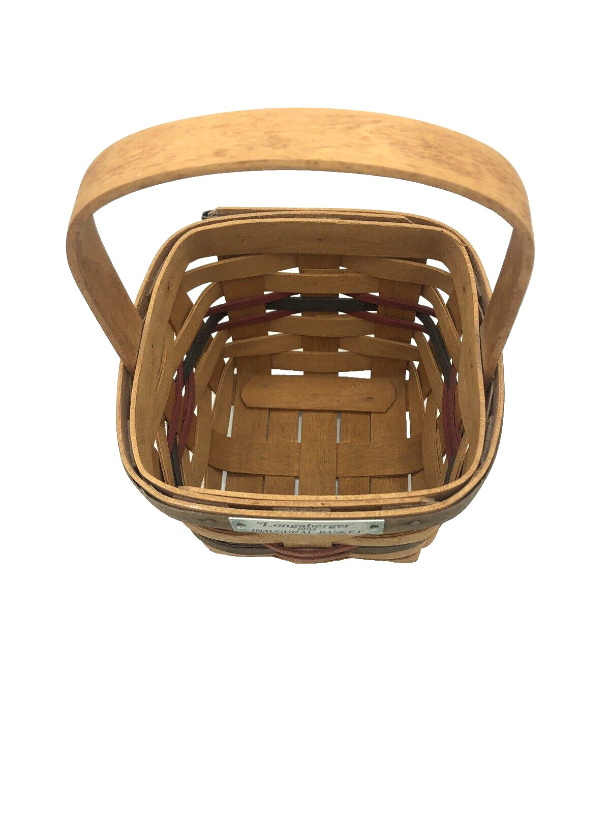 1993 Inaugural Basket Longaberger Handwoven Wicker Picnic Combo Americana GUC