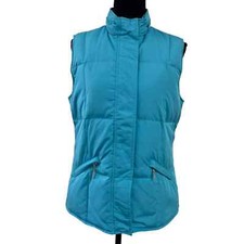 Vintage Talbots Blue Goose Down Puffer Vest Small