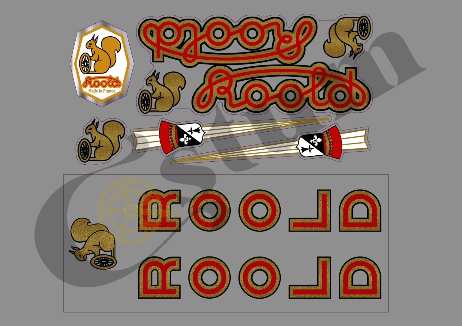 Stickers vélo ROOLD ROOL201 autocollant bicyclette et decals bike noir
