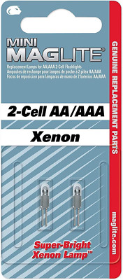 Replacement Lamps for 2-Cell AA Mini Flashlight 2-Pack 2 Aa
