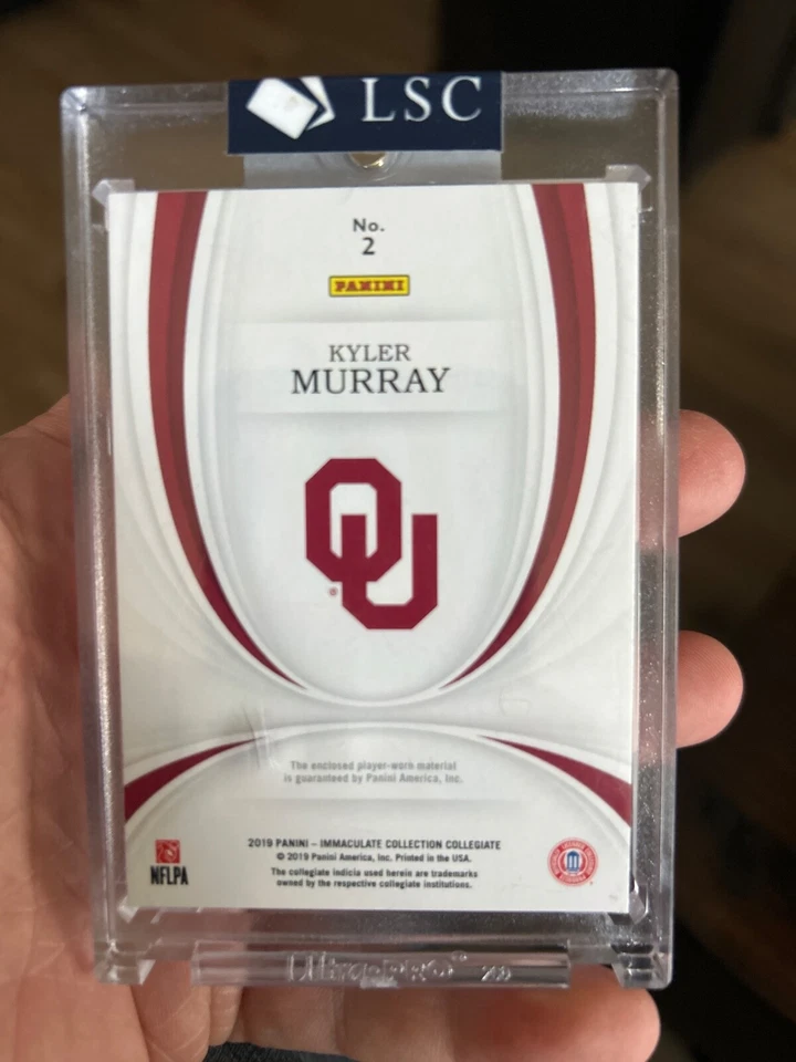 2019 Panini Immaculate Collegiate Kyler Murray chin snap /8 - Image 2 of 2