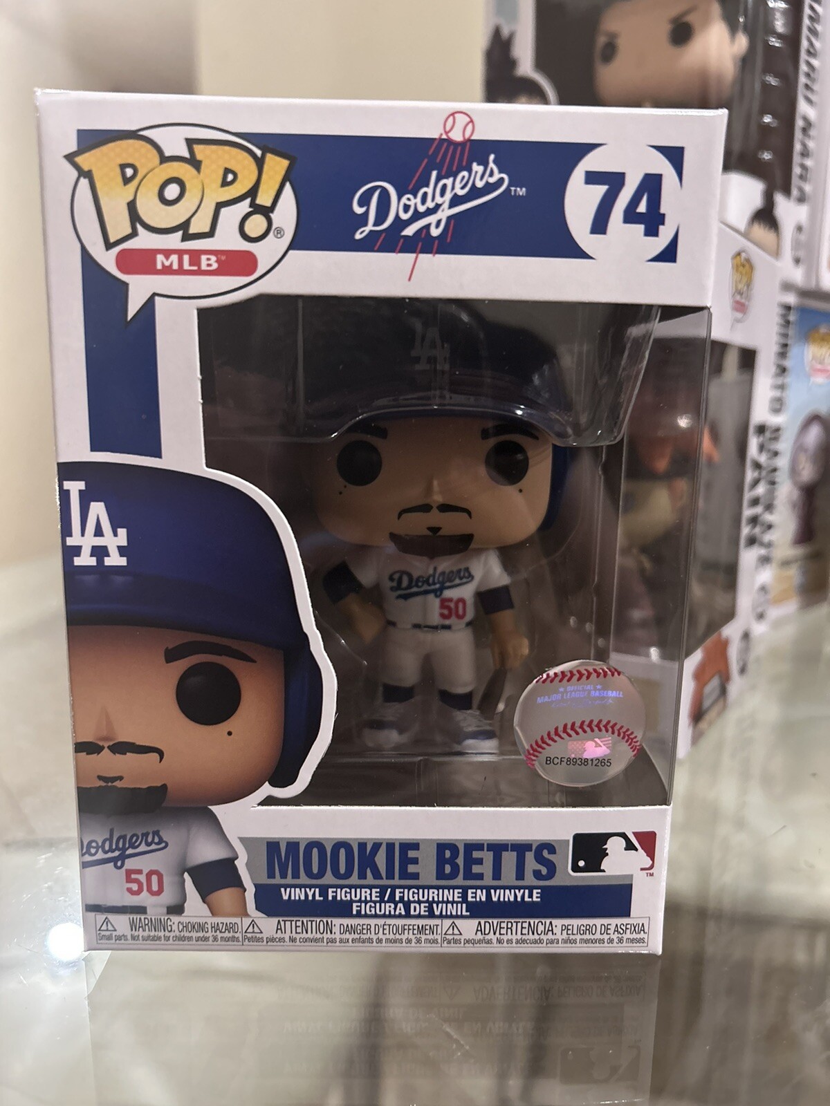 Funko Pop! Mlb Dodgers Mookie Betts White Home Uniform Pop! Vinyl Figure #74