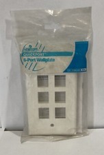 Leviton White Flush Mount Quickport 6-Port Wallplate Cover 41080-6W White NEW