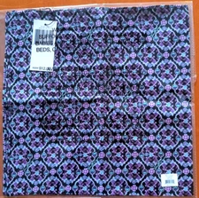 NWT Vera Bradley Bandana Head Cover Small Scarf 100% Cotton in Lilac Vines Print