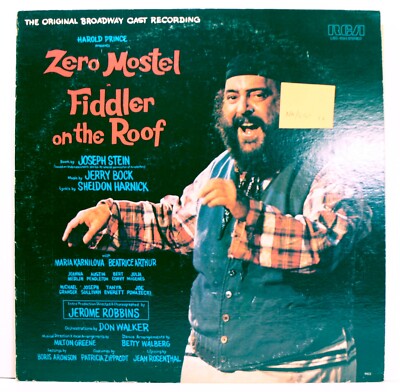 Fiddler on the Roof Soundtrack LP [RCA Victor LSO 1093] Broadway Recording
