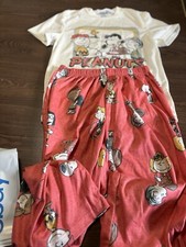 Peanuts Kid's 2-Piece Snoopy  Friends Pajamas Set PJs Sleep Set Sz Small