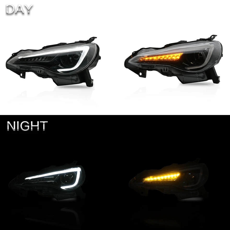 Par de faróis de LED VLAND para Toyota 86 / Subaru BRZ 2012-2020 com curva sequencial - Imagem 4 de 4