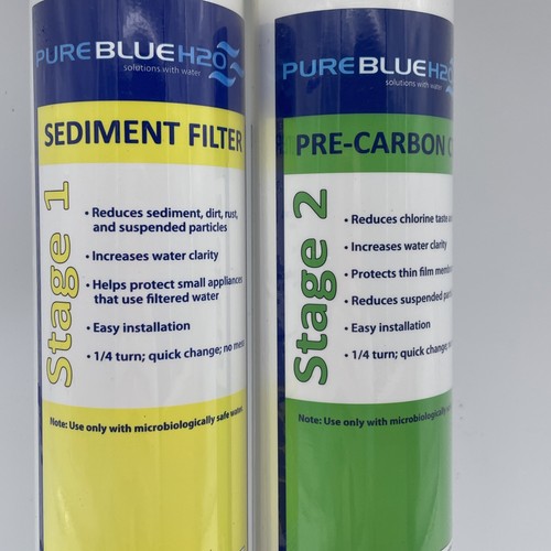 Pure Blue H20 Water Filter Stage 1 Sediment & Stage 2 Pre-Carbon - Picture 2 of 6