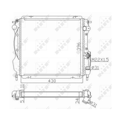 Radiateur Moteur NRF Aluminium - Compatible Peugeot 207 308 Citroën Berlingo