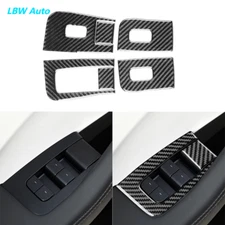 6 Pcs Carbon Fiber Window Lift Switch Panel Cover For Tesla Model 3 Highland 23+