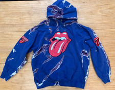 RARE Stones Made In USA Distressed Hoodie Mens Size M Embroidered Logo