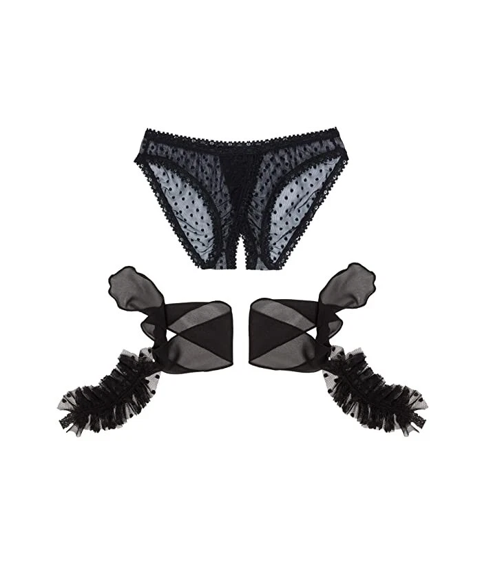 Only Hearts L48537 Black Coucou Lola Coulotte and Cuffs Set Size S - Image 2 of 4