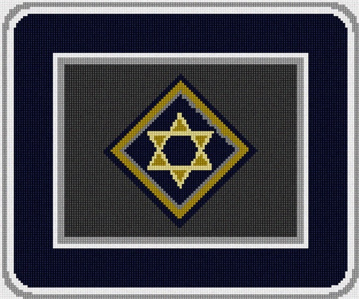 Tallit Concentric Needlepoint Kit or Canvas (Jewish/Judaica/Tallit Bag