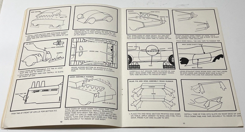 50 YEARS OF CARS To Color Fold & Display Vintage 1975 Paperback Uncut