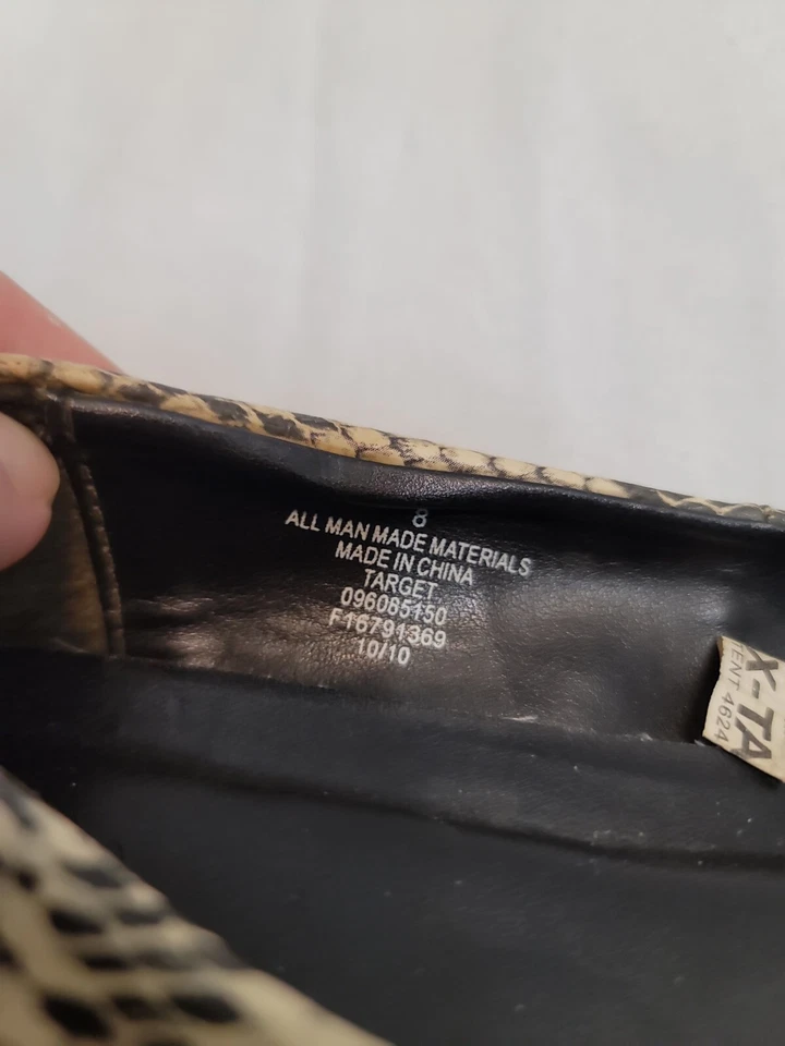 Mossimo Snake Print Studded Ballet Flats Size 8 - Image 4 of 4