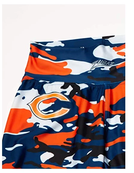 Women's Chicago Football Team Bears Camo Print Legging Bottoms, Gift for Women