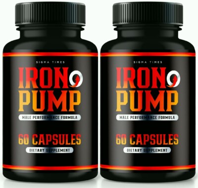 Iron Pump Male Health Pills to Boost Blood Flow and Muscle Functions - 2 Pack