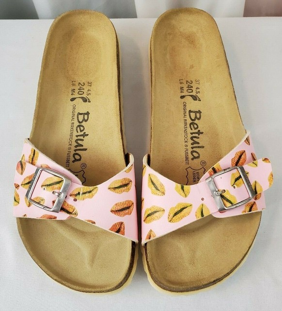Birkenstock Betula Catalina Lips print pink womens sandals SZ 37 EU 6.5 - 7 US | eBay