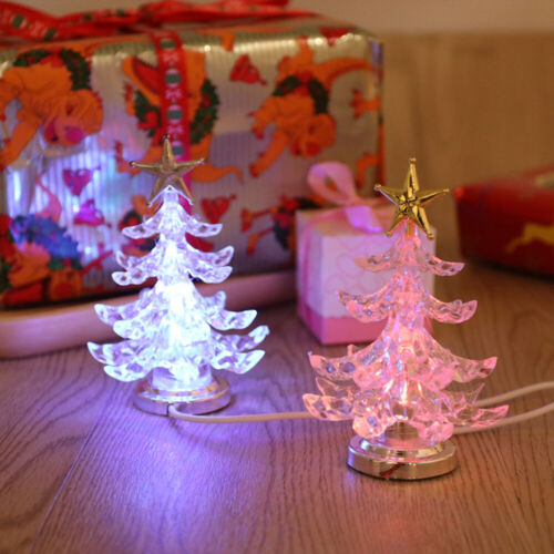  2 Pcs Christmas Table Decorations Mini Tabletop Tree Ornament - Foto 1 di 12