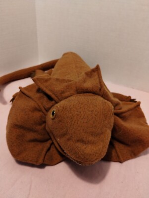 Folkmanis Furry Folk Frilled Lizard Plush Full Body Reptile Orange Animal 24''