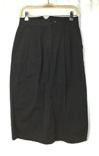 VINTAGE Woolrich Women  s Cotton Black Pleased High Waist Skirt Academia 213 