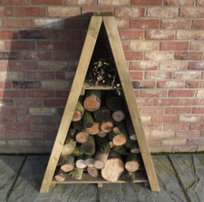 Small Wooden Wall Log Store Outdoor Garden Patio Log Store Shed Firewood Storage