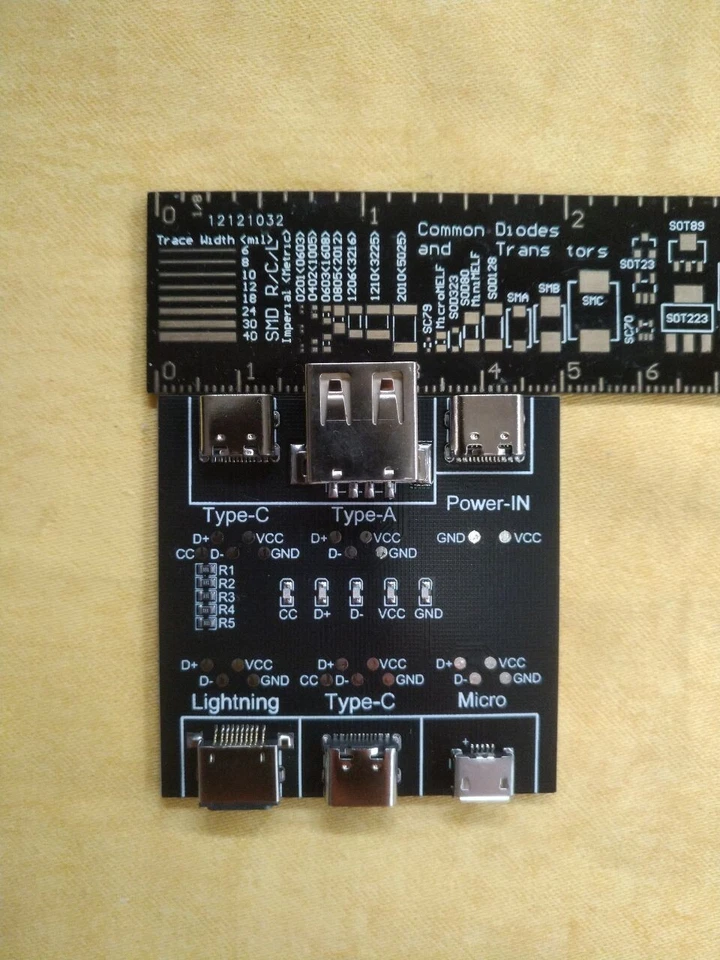 USB Data Cable Tester PCB - Micro - Lightning - Type-C - Schnellversand - Bild 3 von 4