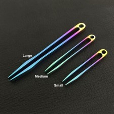 Titanium Alloy Portable Tweezers High Elasticity Flat Head EDC Outdoor Clamper