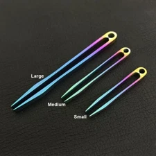 Titanium Alloy Portable Tweezers High Elasticity Flat Head EDC Outdoor Clamper