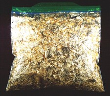 20 GRAMS GOLD LEAF FLAKES 100 SATISFACTION OR YOUR MONEY BACK