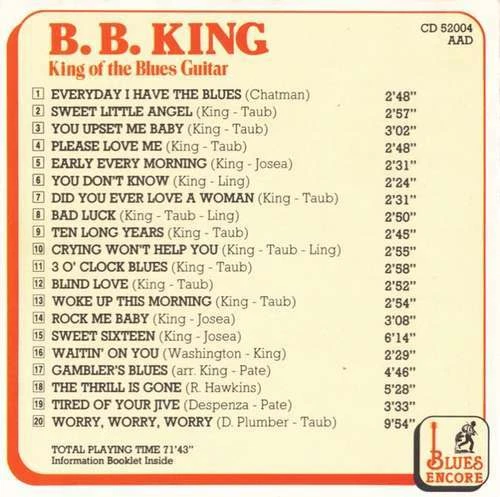 B.B. King - King Of The Blues Guitar CD Comp 3339 - Bild 2 von 4
