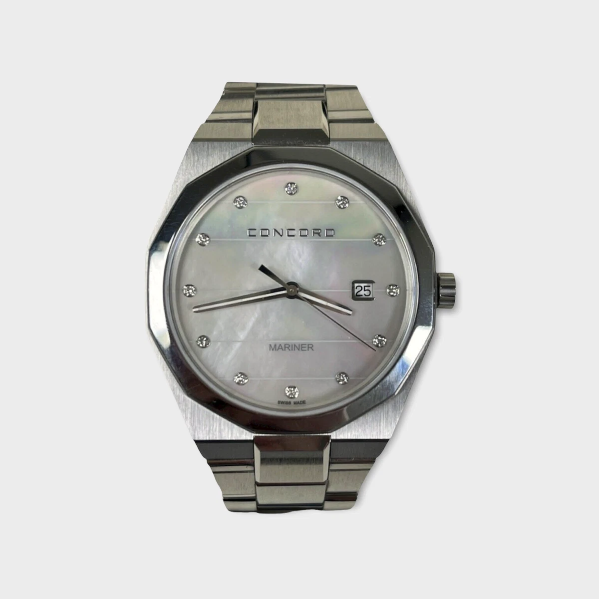 Concord Mariner Diamond White Mother of Pearl Dial Men s Watch 41mm SPG049696