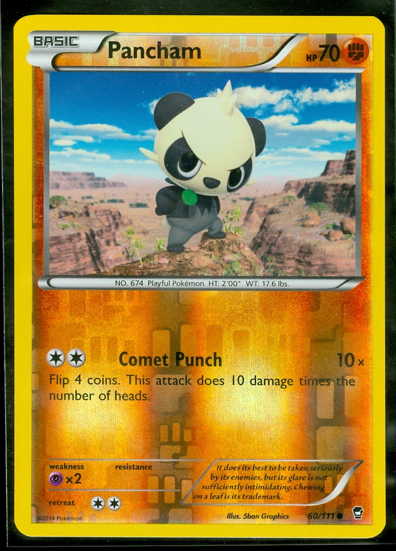 Pokemon PANCHAM 60/111 - XY Furious Fists Rev Holo MINT
