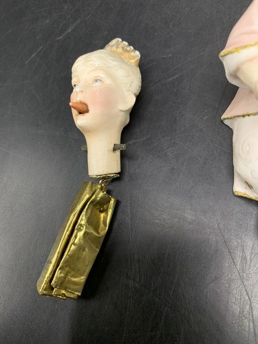 Biskus Porzellan Nicken sitzende Kaiserin siamesische Frau Figur Vintage - Bild 11 von 19