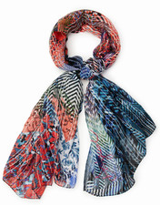 DESIGUAL Sciarpa Da Viaggio Esclusiva Per Donna OS Due Foulard 2 Pezzi Colorato