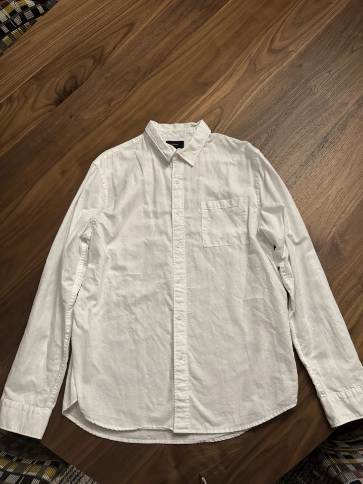 Vince White 纽扣男式 L 码大号。 二手状况完好。 — 第 4/4 张图片