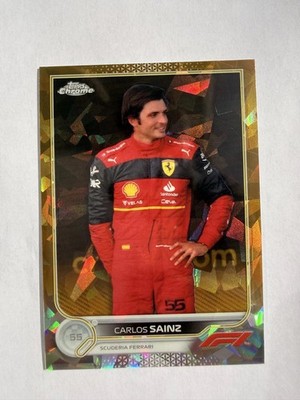 2022 Topps Chrome Sapphire  Formula 1 - F1 Racers Carlos Sainz #32 Gold /50