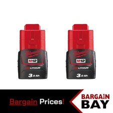 Milwaukee 12v  2x3.0Ah M12 Red Lithium-Ion Battery(TWIN PACK) - 260204