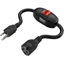 Inline On/Off Switch Extension Cord, 3-Prong Household Switchable Power Cord,...