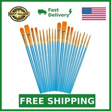 Soucolor Acrylic Paint Brushes Set, 20 Pcs Pointed Tip Artist Paintbrushes ...