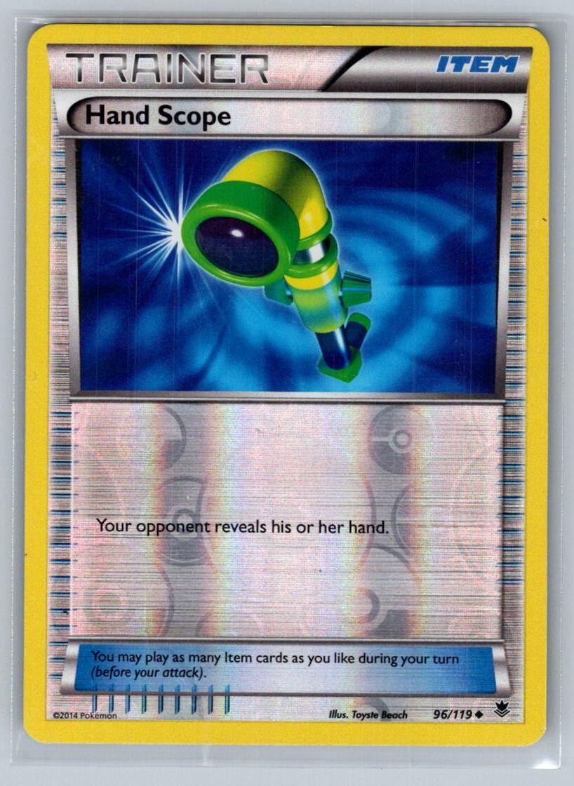 HAND SCOPE 96/119 UC PHANTOM FORCES POKEMON REVERSE HOLO LIGHTLY PLAYED