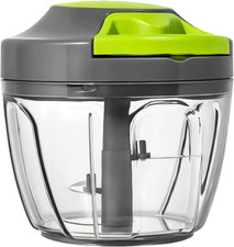 Manual Food Processor Vegetable Chopper Gray 650ml Hand Pull String Garlic