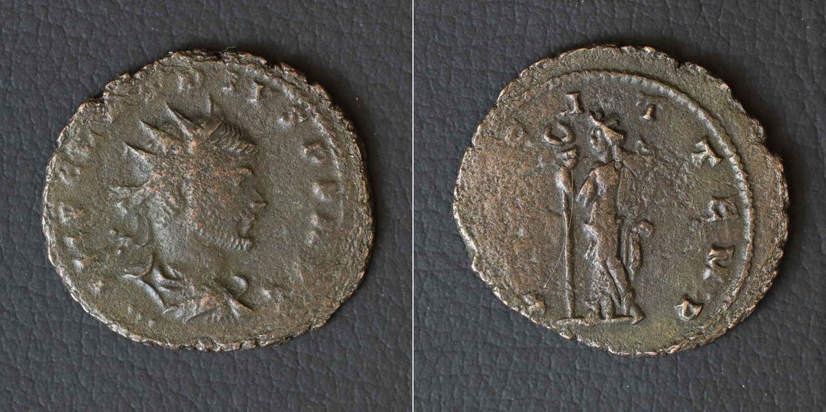 Claudius II , Ancient Roman Coin w/Description Card, Greek Silver
