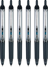 Precise V7 RT Refillable Retractable Liquid Ink Rollerball Pens, Black Ink Pen